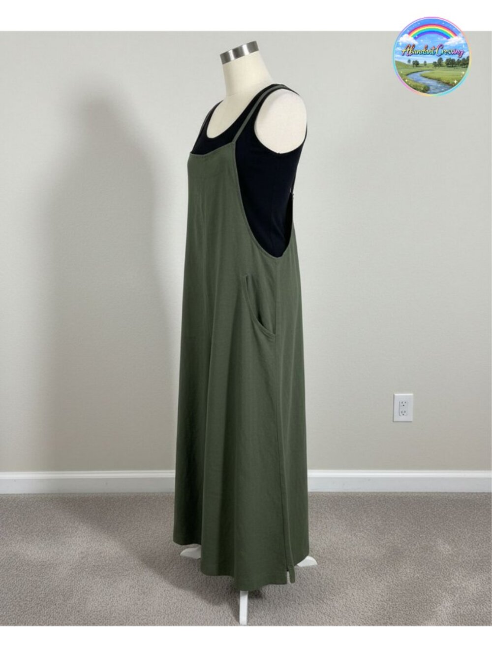 Women Loose Wide Leg Bib Overalls Sleeveless Jumpsuit with Pockets
